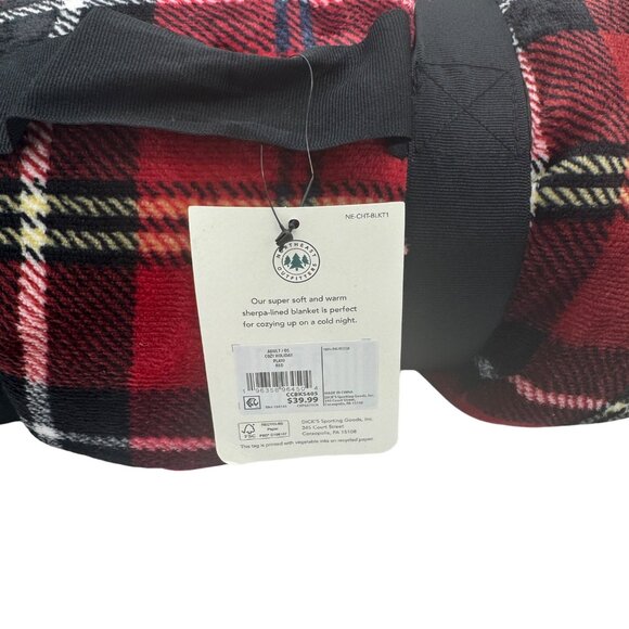 Northeast Outfitters 50 X 60 Cozy Sherpa Blanket Red Multicolor Plaid - Picture 3 of 4